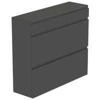 HÄNGESCHUHSCHRANK Anthrazit  - Anthrazit, Design, Glas/Holzwerkstoff (110/97/33cm) - Moderano