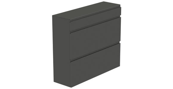 HÄNGESCHUHSCHRANK 110/97/33 cm - Anthrazit, Design, Glas/Holzwerkstoff (110/97/33cm) - Moderano