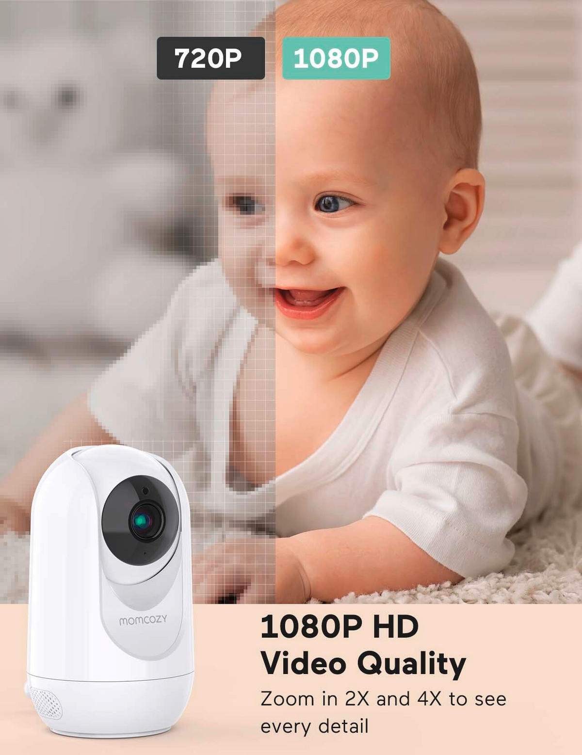 BABYPHONE 100 m  - Basics (17,7/10,9cm) - Momcozy