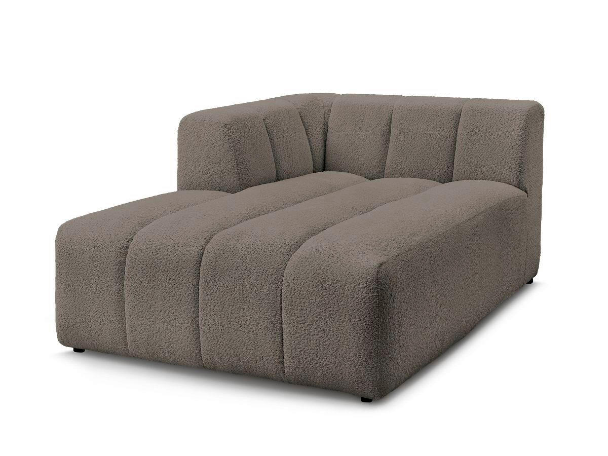 SOFAELEMENT ANNECY Bouclé Taupe  - Taupe/Schwarz, MODERN, Kunststoff/Textil (120/72/170cm)