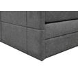 BOXSPRINGBETT 180/200 cm  in Anthrazit  - Anthrazit, KONVENTIONELL, Textil (180/200cm) - Carryhome