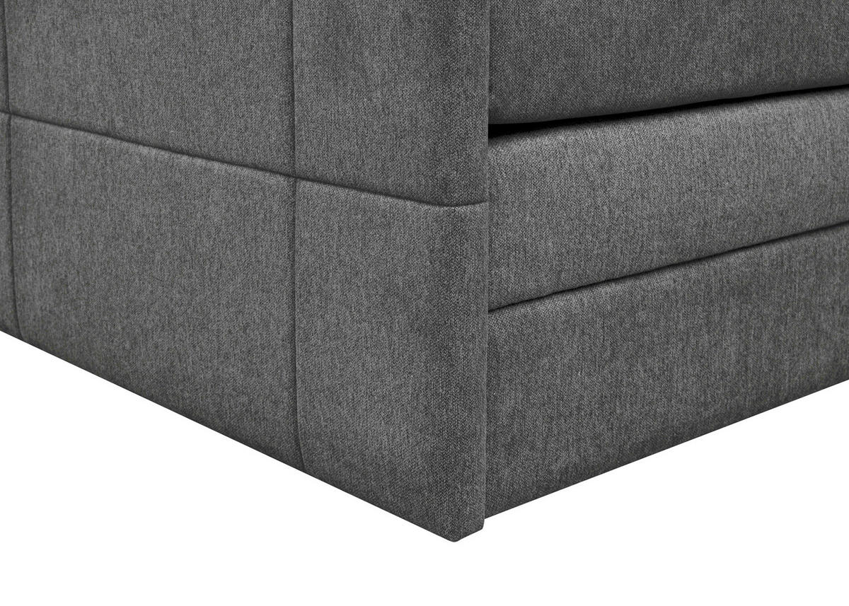 BOXSPRINGBETT 180/200 cm  in Anthrazit  - Anthrazit, Konventionell, Textil (180/200cm) - Carryhome