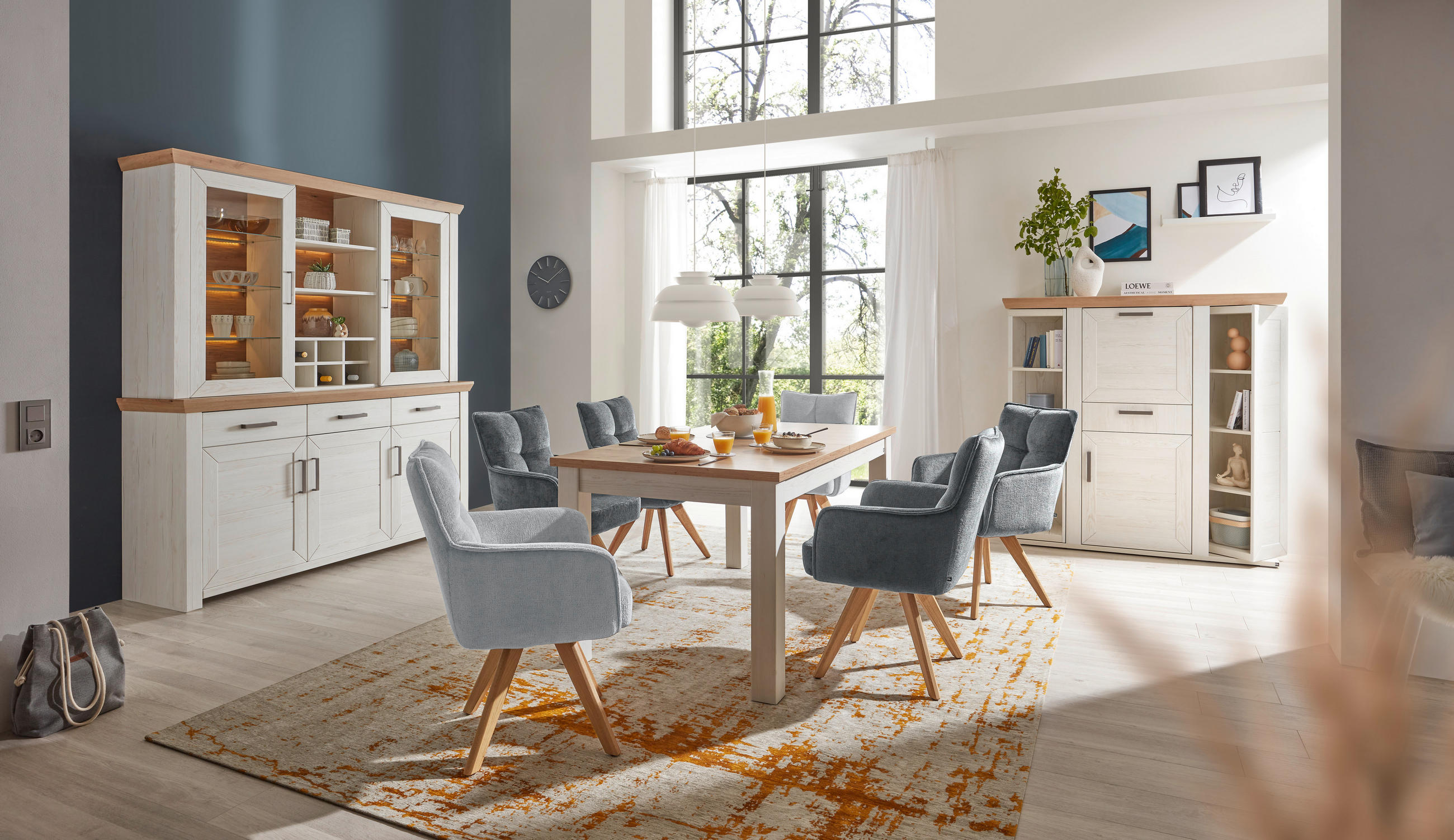 ARMLEHNSTUHL  in Mikrofaser  - Eichefarben/Dunkelgrau, Design, Holz/Textil (59/89/63cm) - SetOne by Musterring