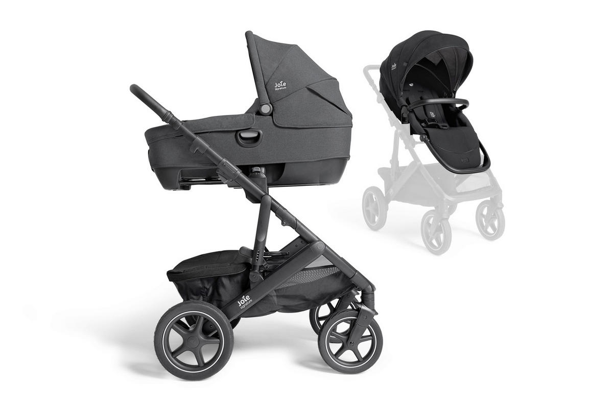 KOMBIKINDERWAGEN  Vinca inkl. Calmi  Ebony  - Graublau/Schwarz, Basics, Kunststoff (82/68/45cm) - JOIE SIGNATURE
