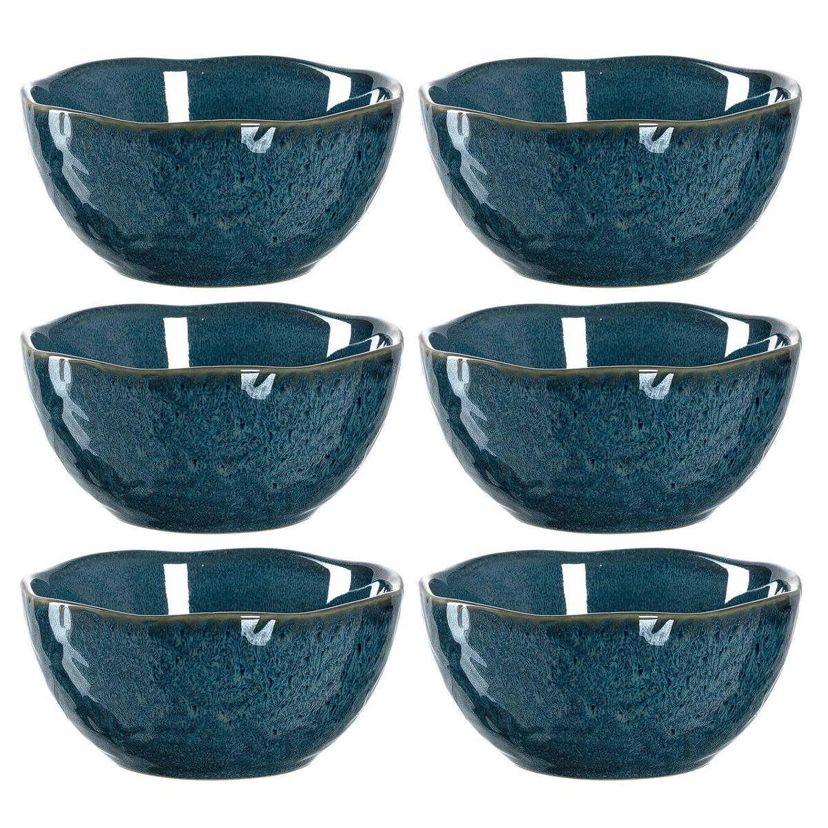 MÜSLISCHALENSET Matera 6-teilig  - Blau, LIFESTYLE, Keramik (12/5,7/12cm) - Leonardo