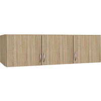 AUFSATZSCHRANK 136/39/54 cm   - Alufarben/Sonoma Eiche, Konventionell, Holzwerkstoff/Kunststoff (136/39/54cm) - Boxxx