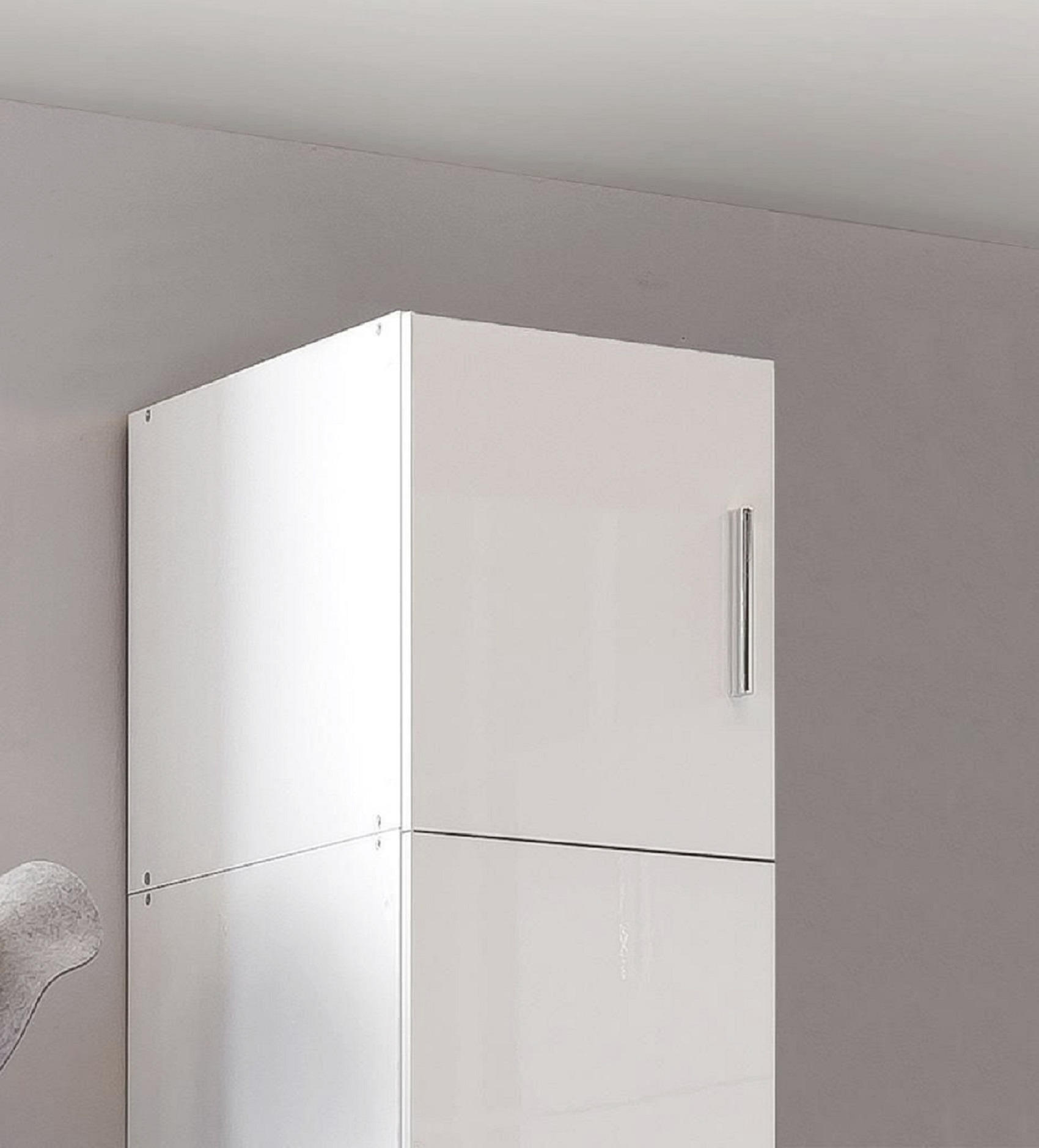 AUFSATZSCHRANK Weiß - Chromfarben/Weiß, KONVENTIONELL, Kunststoff (30/40/40cm) - Xora