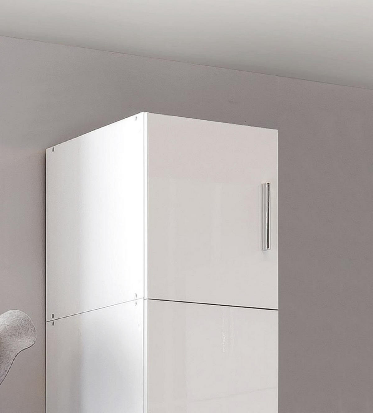 AUFSATZSCHRANK 30/40/40 cm  in  - Chromfarben/Weiß, KONVENTIONELL, Holzwerkstoff/Kunststoff (30/40/40cm) - Xora