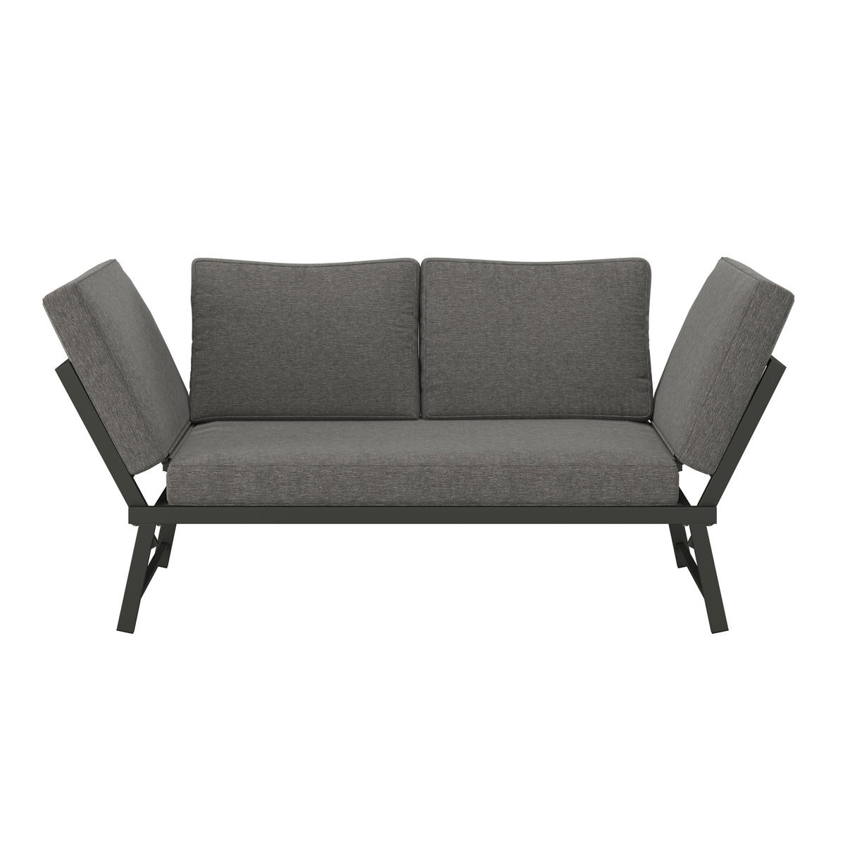 GARTENBANK 220/163/68/70 cm  Stahl  - Grau, MODERN, Metall (220/163/68/70cm) - Ambia Garden