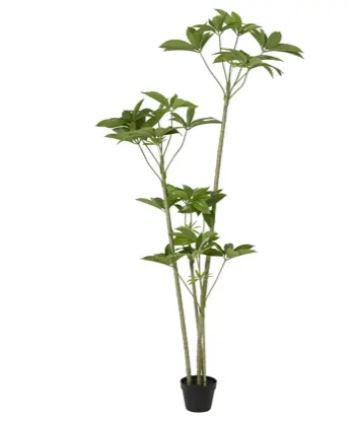 VEŠTAČKA BILJKA   70/180/70 cm           - zelena/braon, Osnovno, kamen/metal (70/180/70cm) - Ambia Home
