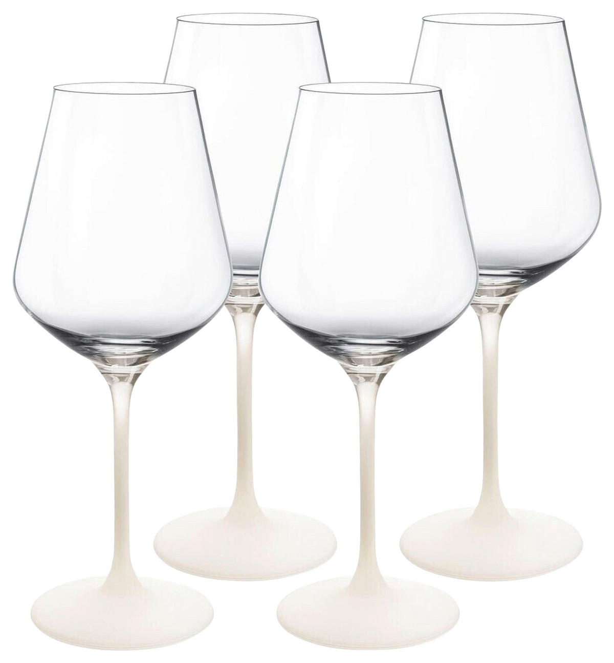 SET ČAŠA  4-dijelni   Manufacture Rock blanc  - bijela/prozirno, Konvencionalno, staklo (380ml) - Villeroy & Boch