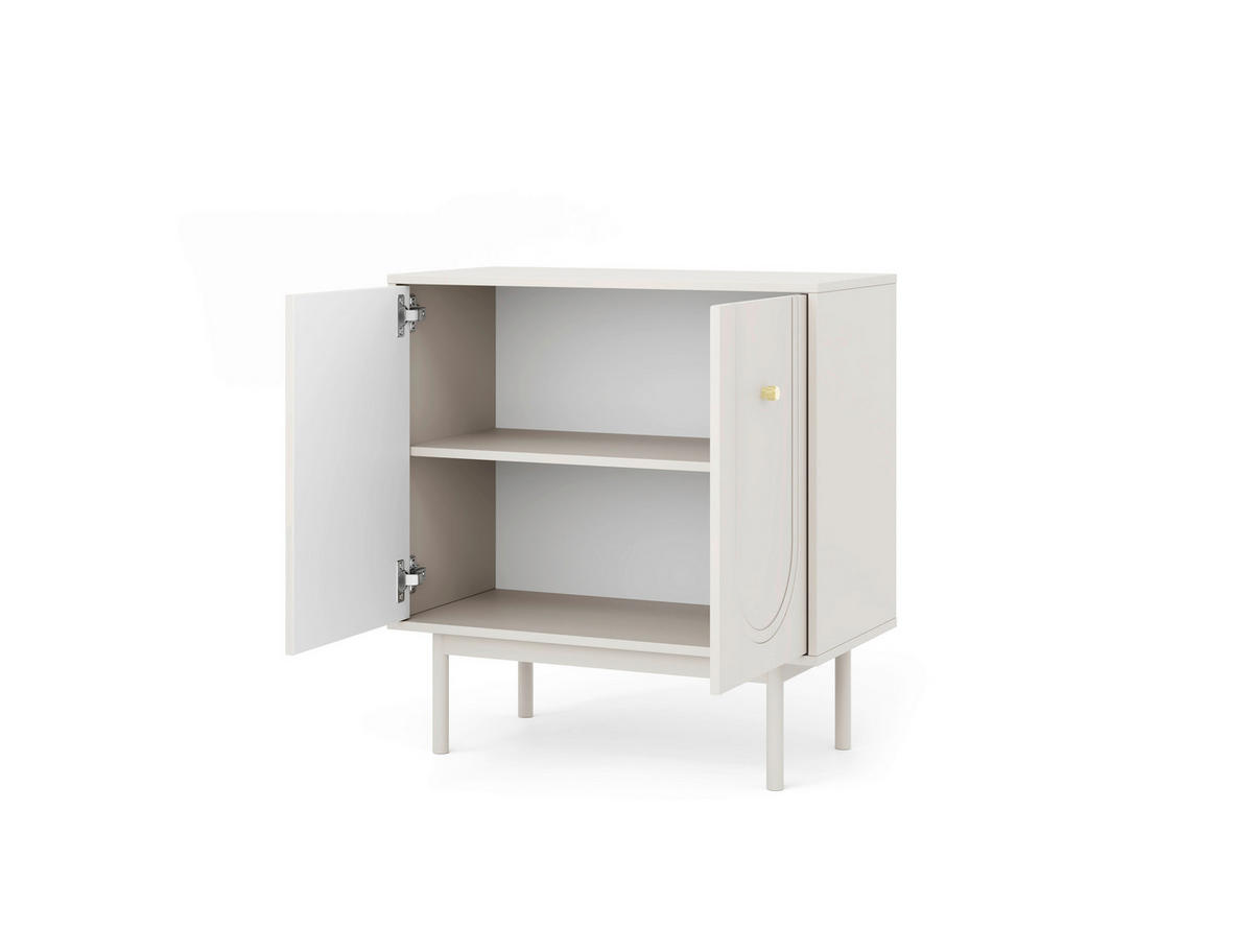 SIDEBOARD Majuro  in 79/82/39 cm  - Kaschmir/Goldfarben, LIFESTYLE, Holzwerkstoff/Metall (79/82/39cm) - MID.YOU