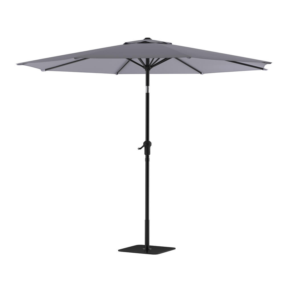 Sonnenschirm Kos D: 234 cm Uv-Beständig Dunkelgrau