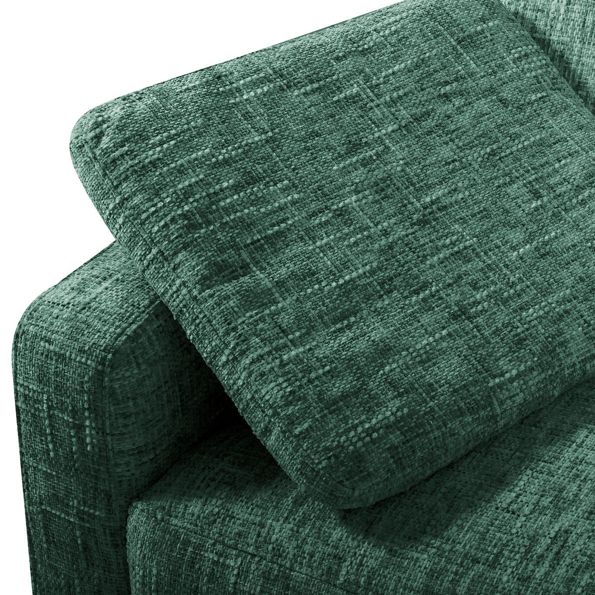 3-SITZER-SOFA Webstoff Grün  - Schwarzchrom/Grün, Design, Textil/Metall (187/85/92cm) - Livetastic