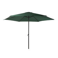 SONNENSCHIRM 295 cm Grün  - Grau/Grün, MODERN, Textil/Metall (295/250cm) - Gardenson