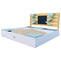 SANDLÅDA 100/105/59 cm  - vit/grön, Klassisk, trä/plast (100/105/59cm)