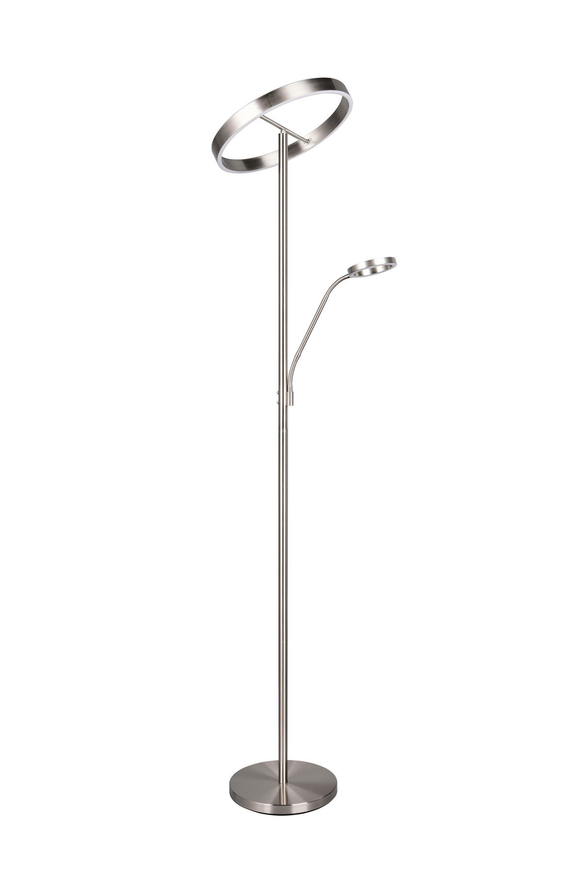 LED-STEHLEUCHTE - Nickelfarben, Design, Metall (40/180cm) - Trio Leuchten