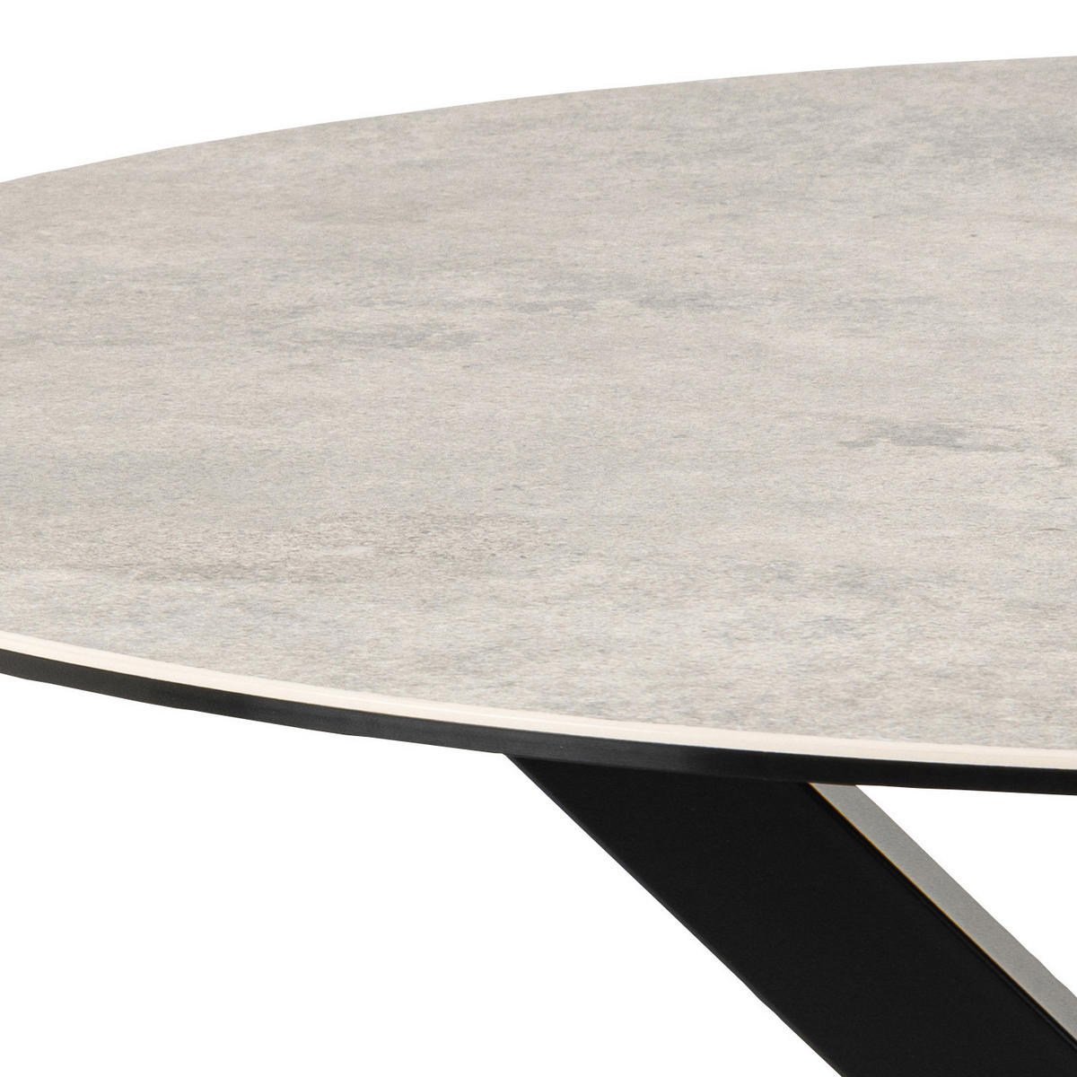 ESSTISCH in Keramik  - Schwarz/Grau, Trend, Keramik/Metall (119/75,5cm) - MID.YOU
