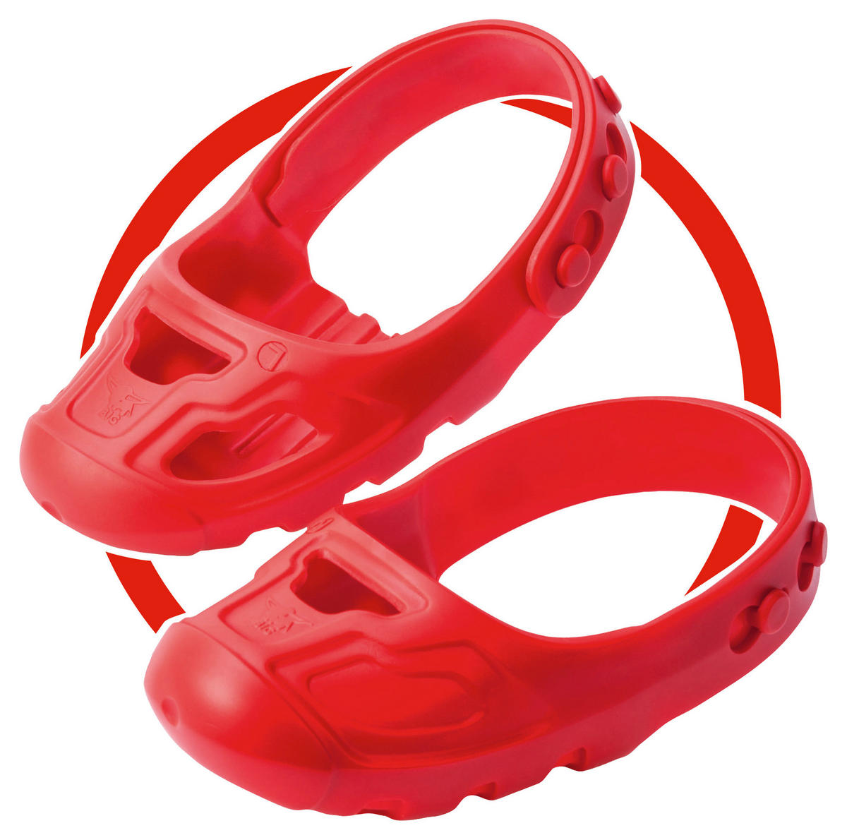 RUTSCHFAHRZEUG Bobby Car-Set inkl. Schuhschoner und Flüsterräder  - Rot/Schwarz, Basics, Kunststoff/Metall (58/30/38cm) - BIG