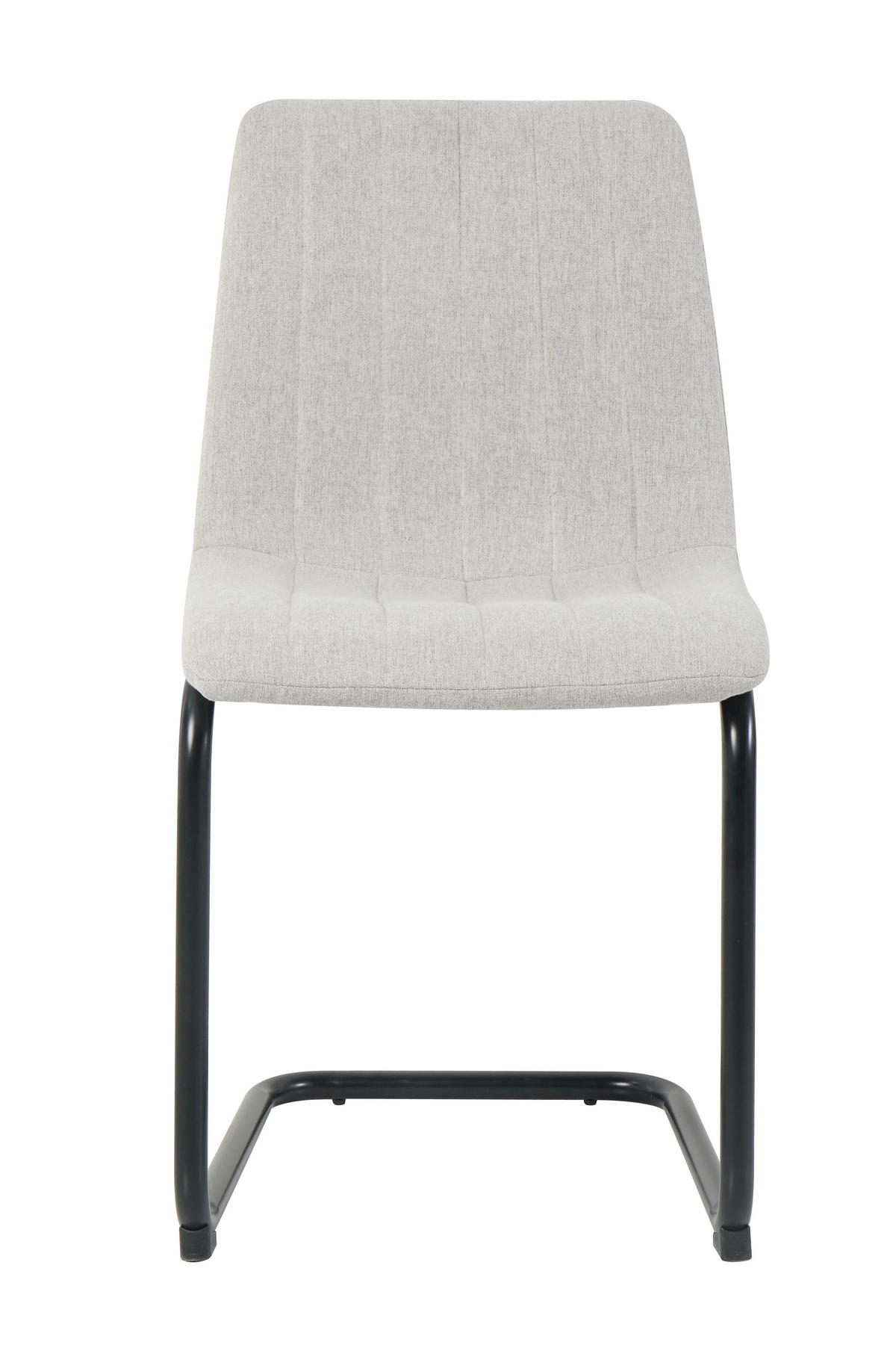 STUHL-SET 2 Stück  in Struktur Textil  - Beige/Schwarz, Design, Textil/Metall (43/87/53cm) - Livetastic