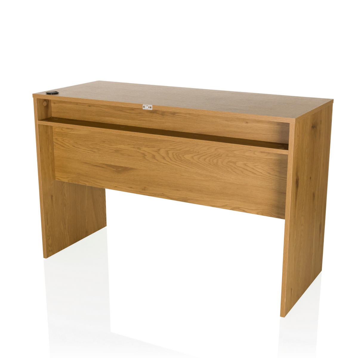 SKRIVBORD  i vit, ekfärgad  - vit/ekfärgad, Modern, trämaterial (120/78/50cm) - MID.YOU