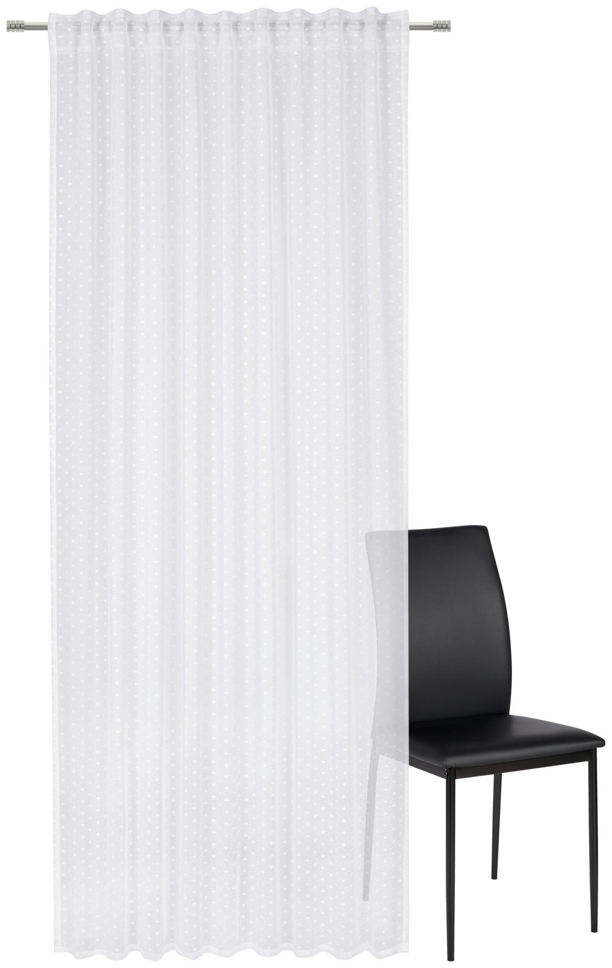 DRAPERIE CONFECțIONATĂ semitransparent  - alb, Basics, textil (140/245cm) - Esposa