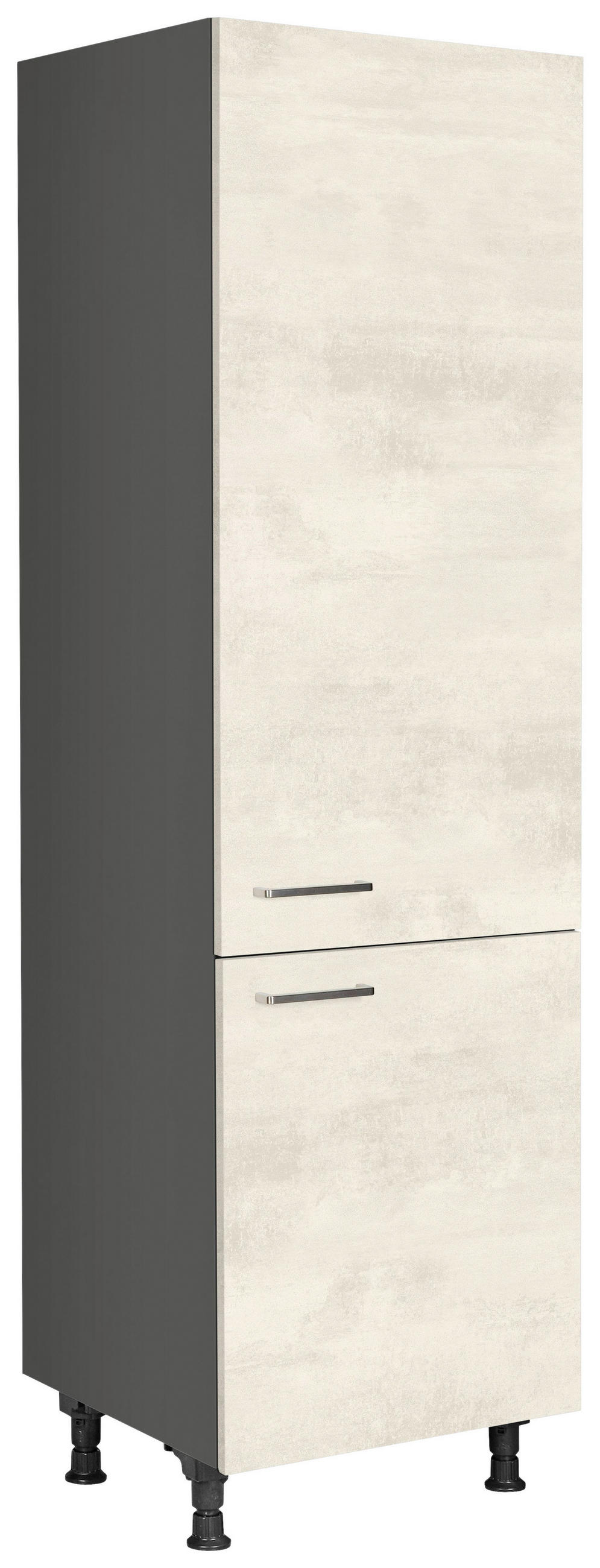 GERÄTEUMBAUSCHRANK 60/216,6/58 cm  Weiss  - Schieferfarben/Weiss, Modern, Holzwerkstoff/Metall (60/216,6/58cm) - Nobilia