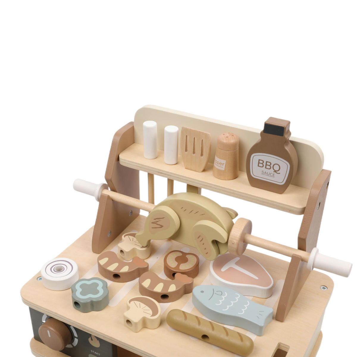 DJEČJI ROŠTILJ   - višebojno, Basics, drvni materijal/drvo (30/20/24,5cm) - My Baby Lou