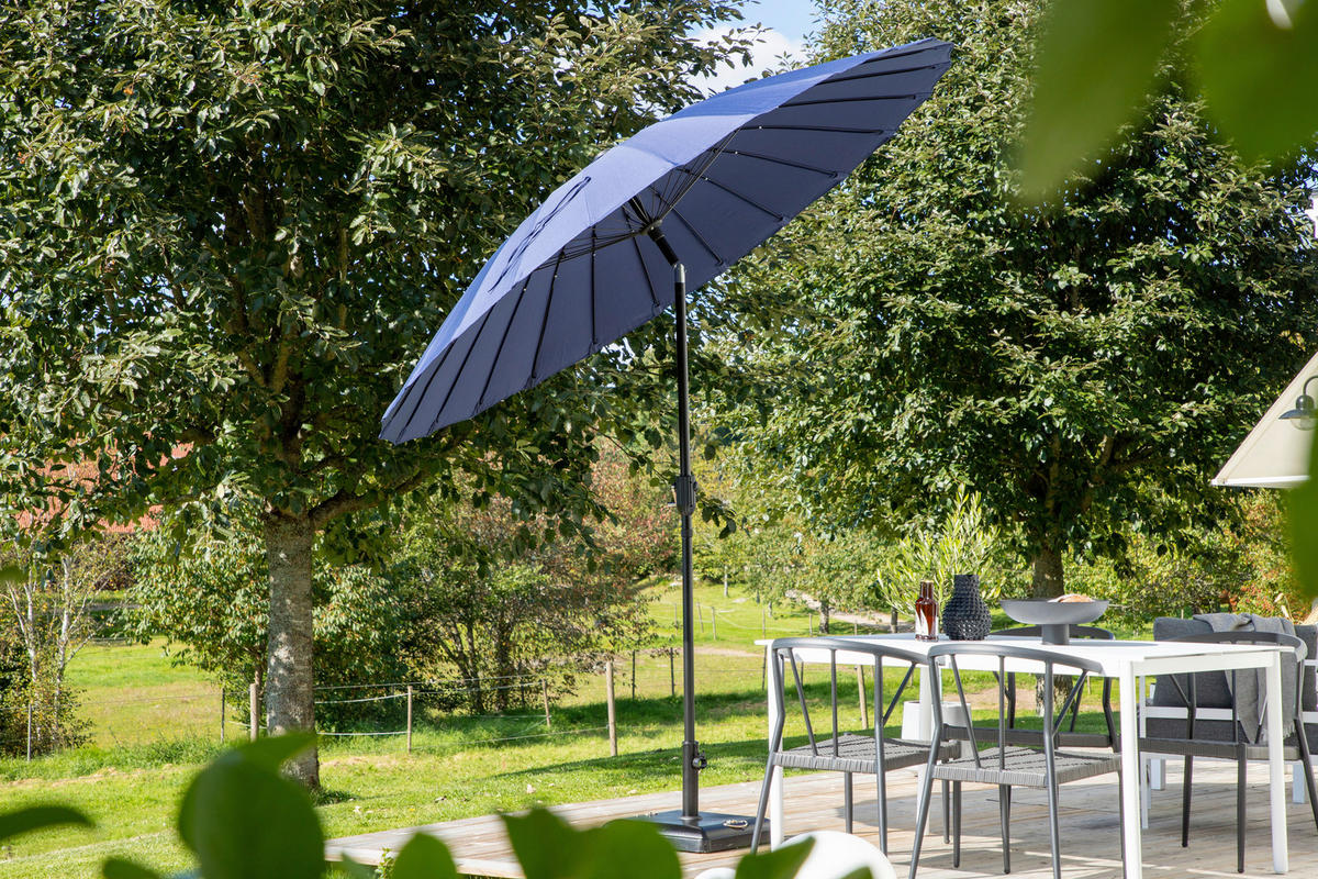 SONNENSCHIRM  - Blau, KONVENTIONELL (270/270cm) - Gardenson