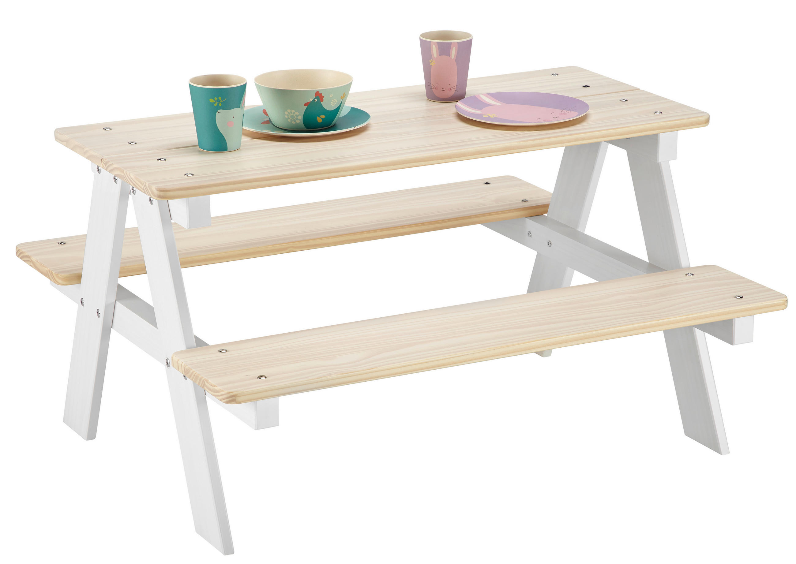 OTROŠKA MIZICA   90/50/82 cm        - bela/naravne barve, Konvencionalno, les (90/50/82cm) - Carryhome