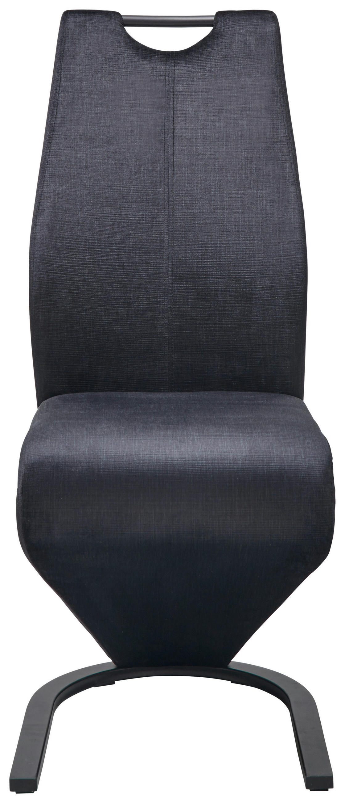 SCHWINGSTUHL  in Eisen Webstoff  - Schwarz, LIFESTYLE, Textil/Metall (44/105/65cm) - MID.YOU