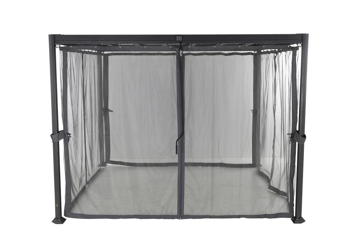 MOSKITONETZ  - Grau, Basics, Kunststoff (216/300cm) - Gardenson