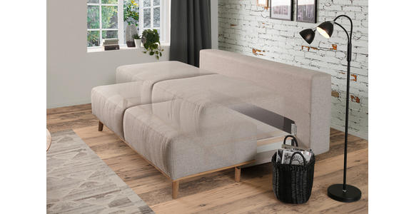 BOXSPRINGSOFA  mit Stoffauswahl, Rücken echt Hellgrau  - Hellgrau, Design, Holz/Textil (203/97/107cm) - Dieter Knoll