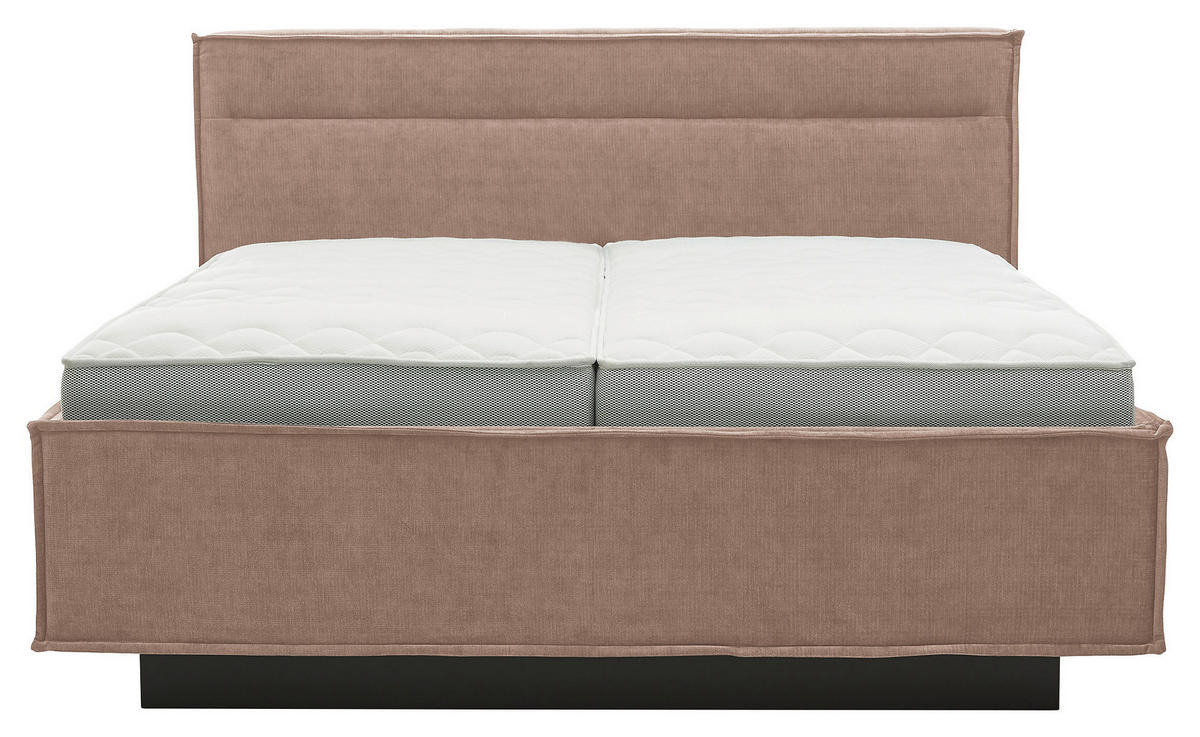 POLSTERBETT gepolstertes Kopfteil, Bettkasten, Lattenroste, Matratzen 180/200 cm  in Hellbraun  - Hellbraun/Schieferfarben, Design, Textil (180/200cm) - Musterring