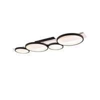 LED-DECKENLEUCHTE - Schwarz/Weiß, Design, Holz/Metall (100/34,5/8cm) - Trio Leuchten