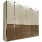 DREHTÜRENSCHRANK 300/236/62 cm 6-türig  - Chromfarben/Eichefarben, Design, Glas/Holzwerkstoff (300/236/62cm) - Novel