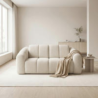 SCHLAFSOFA Chenille Beige  - Beige/Schwarz, MODERN, Kunststoff/Textil (192/85/110cm) - Livetastic
