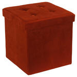 SITZBOX in Textil, Holzwerkstoff Rostfarben  - Rostfarben, MODERN, Holzwerkstoff/Textil (38/38/38cm) - Carryhome