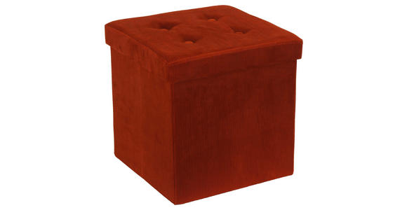 SITZBOX in Textil, Holzwerkstoff Kupferfarben  - Kupferfarben, MODERN, Holzwerkstoff/Textil (38/38/38cm) - Carryhome