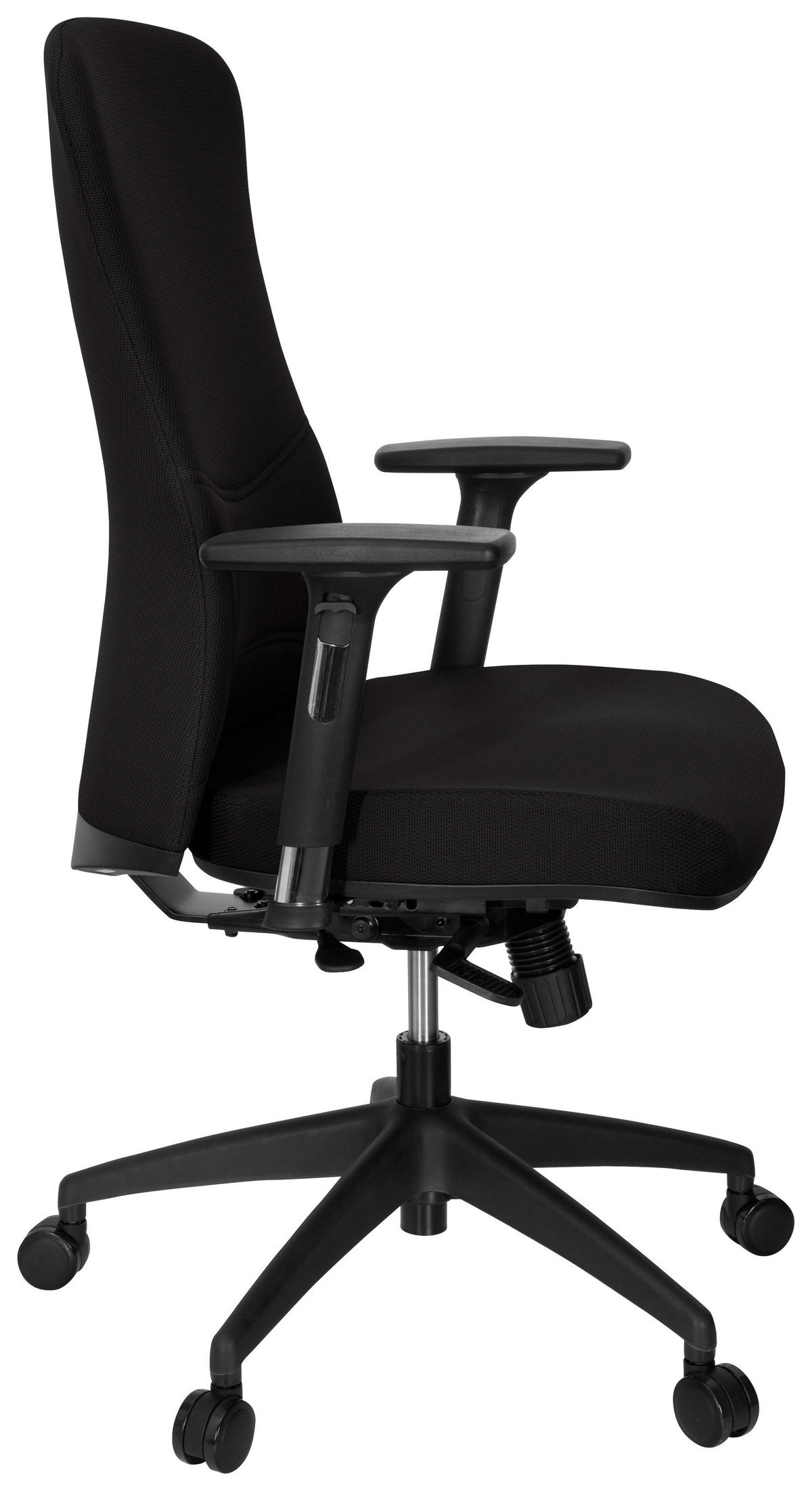 OTOČNÁ ŽIDLE, plochá tkanina, černá - černá, Moderní, textil/plast (69/115/52cm) - MID.YOU