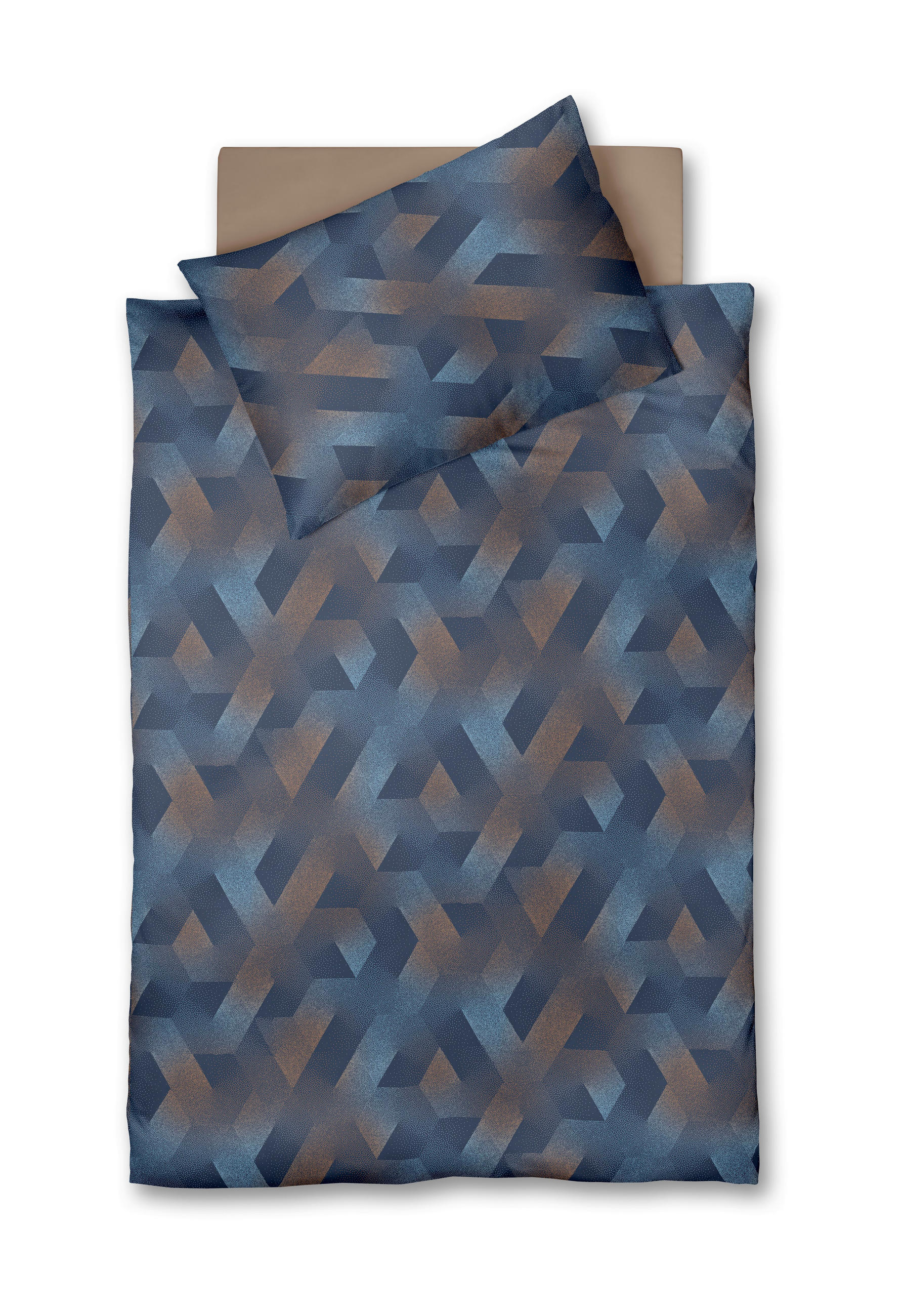 ÁGYNEMŰHUZAT-GARNITÚRA 140/200 cm  - sötétkék/szürkéskék, Design, textil (140/200cm) - Fleuresse