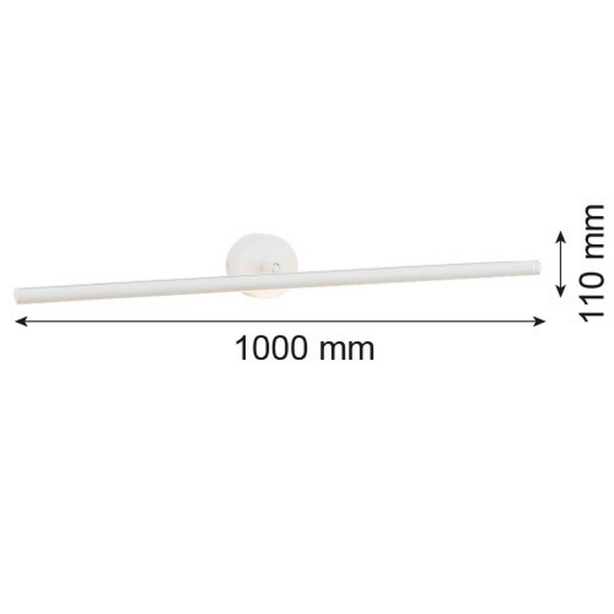 LED-WANDLEUCHTE 8/100/11 cm   - Weiß, Design, Metall (8/100/11cm)