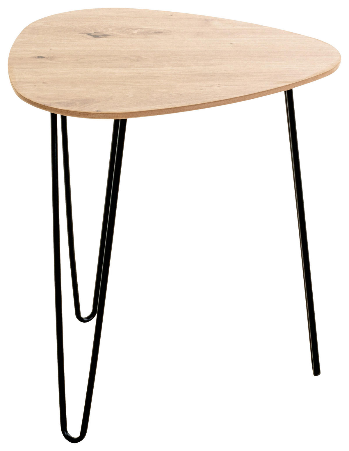 ODKLÁDACÍ STOLEK, černá, barvy dubu - černá/barvy dubu, Trend, kov/kompozitní dřevo (40/40/43cm)