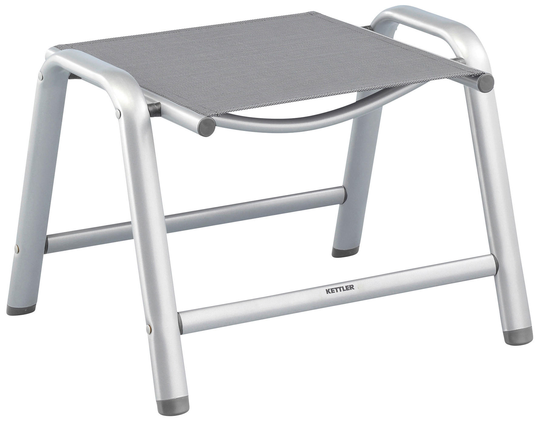 GARTENHOCKER  - Anthrazit/Silberfarben, Basics, Textil/Metall (51/43/61cm) - Kettler