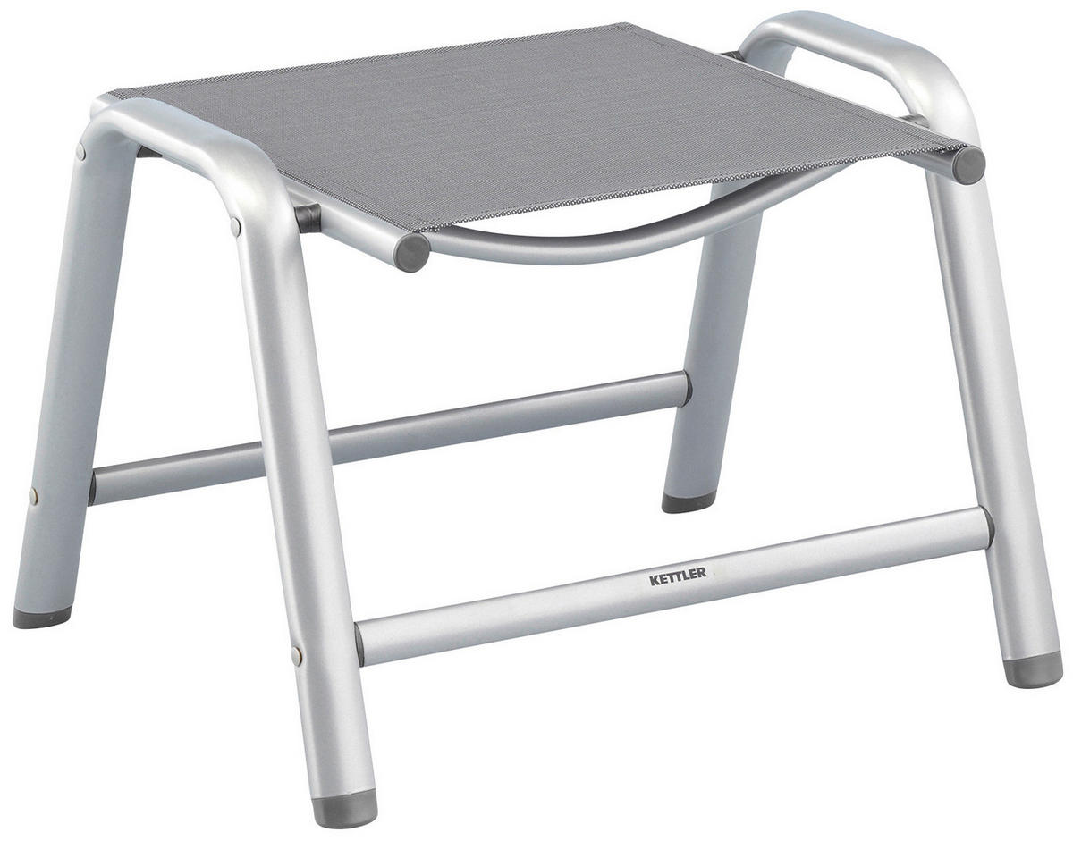 GARTENHOCKER  - Anthrazit/Silberfarben, Basics, Textil/Metall (51/43/61cm) - Kettler