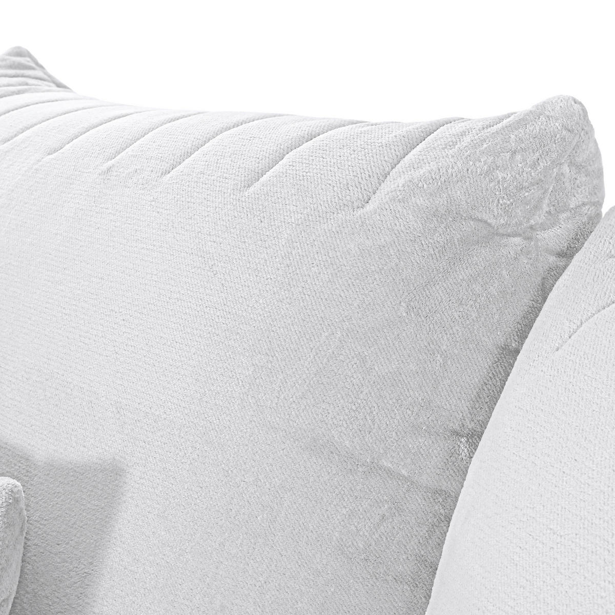 HÖRNSOFFA i plysch vit  - vit/svart, Klassisk, textil/plast (170/270cm) - MID.YOU