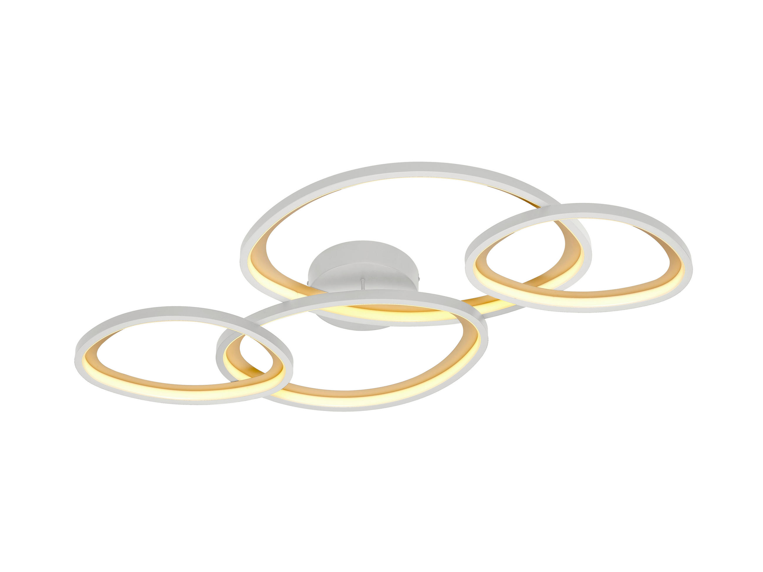LED-DECKENLEUCHTE SIVO 103/10,5/58 cm  - Aprikose/Grau, Design, Metall (103/10,5/58cm)
