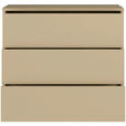 KOMMODE , 95/83/42 cm, 3 Schublade(n)  - Silberfarben/Hellgelb, Trend, Holzwerkstoff/Kunststoff (95/83/42cm) - Carryhome