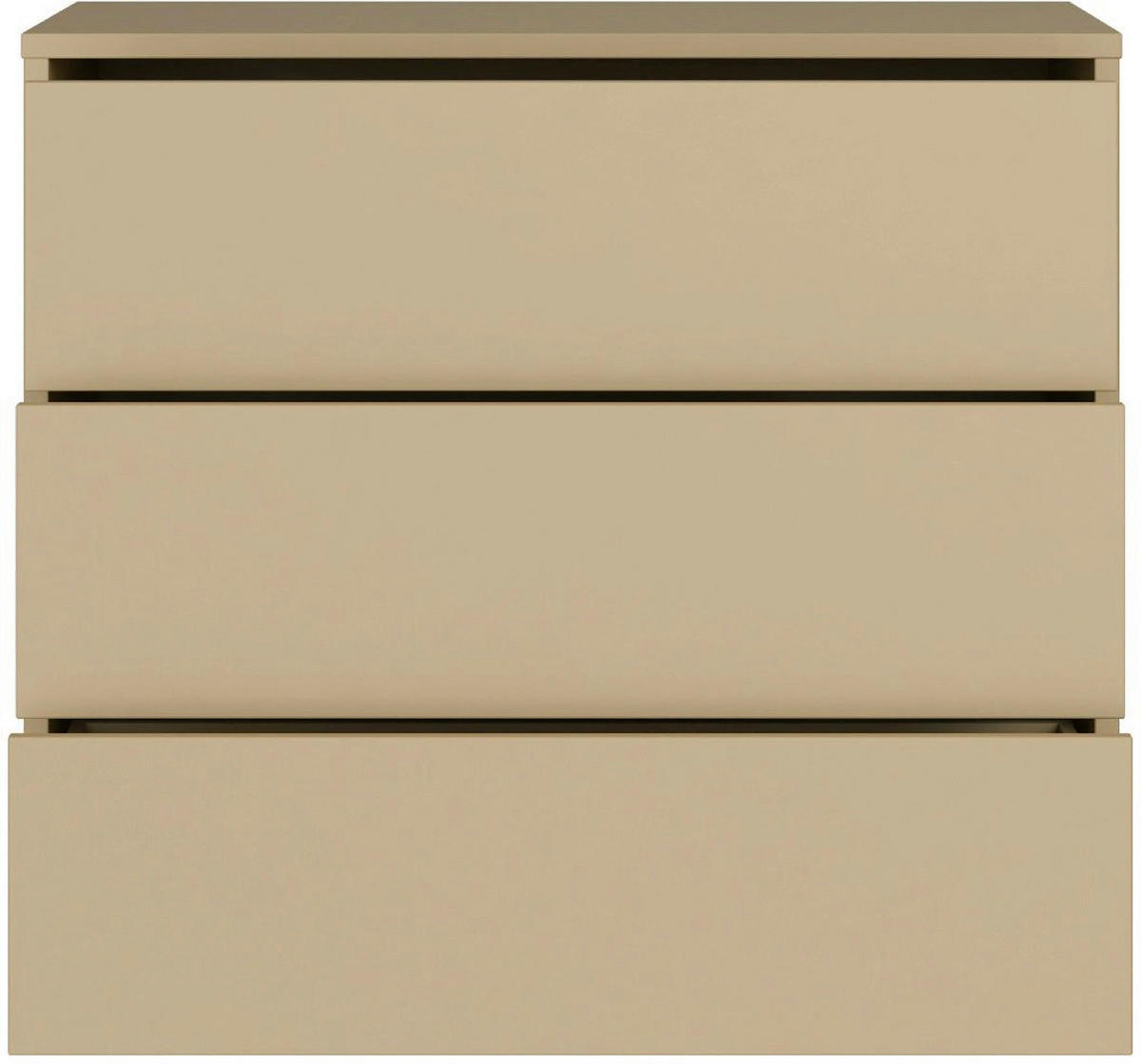 KOMMODE , 95/83/42 cm, 3 Schublade(n)  - Silberfarben/Hellgelb, Trend, Holzwerkstoff/Kunststoff (95/83/42cm) - Carryhome