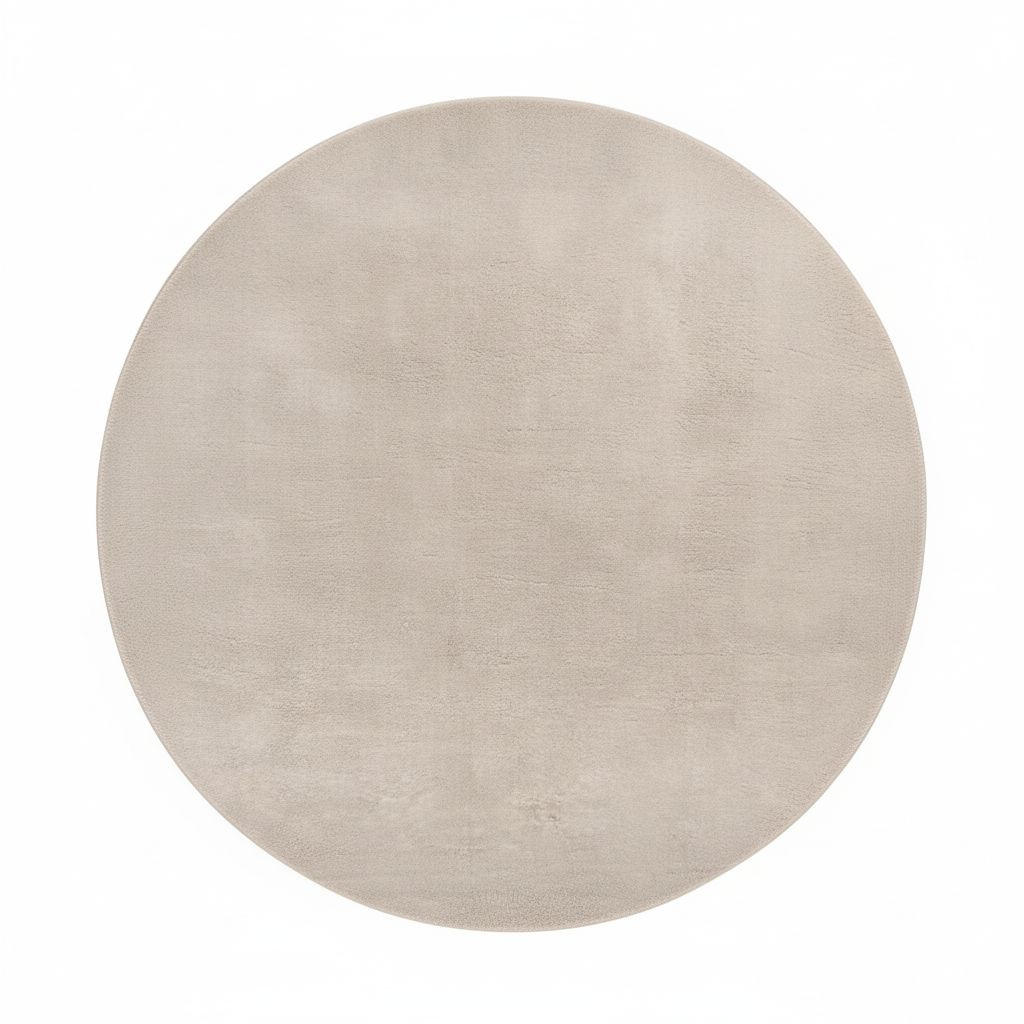 WEBTEPPICH  Wohnzimmer 120 cm Fiona Beige rund  - Beige, KONVENTIONELL, Textil (120cm) - Novel